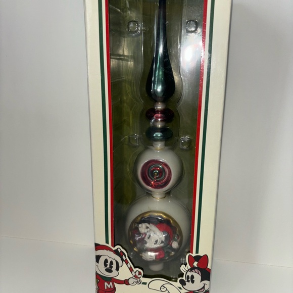 NIB Disney Mickey Minnie Mouse Christmas “Vintage” Tree Topper from Disney Store - Picture 1 of 6